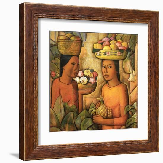 Mujeres Con Frutas-Alfredo Ramos Martinez-Framed Art Print