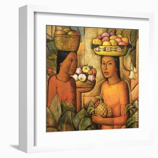 Mujeres Con Frutas-Alfredo Ramos Martinez-Framed Art Print