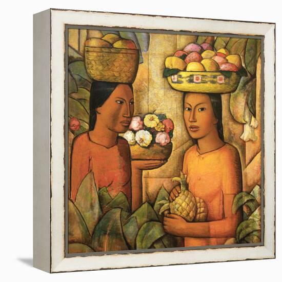 Mujeres Con Frutas-Alfredo Ramos Martinez-Framed Stretched Canvas