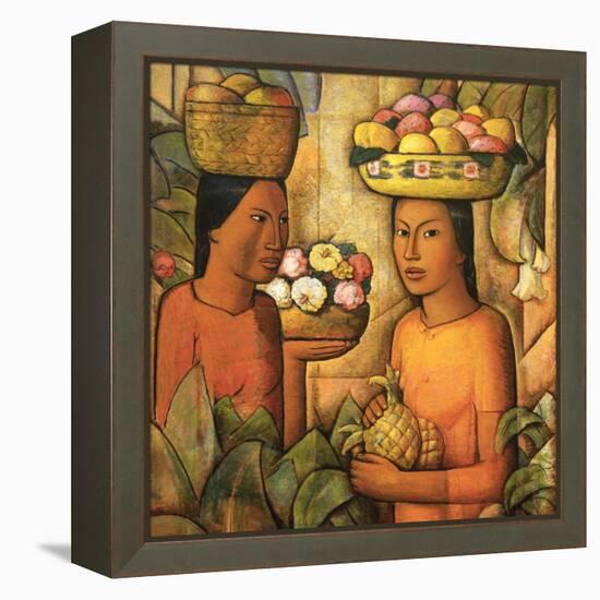 Mujeres Con Frutas-Alfredo Ramos Martinez-Framed Stretched Canvas