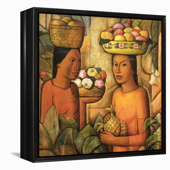 Mujeres Con Frutas-Alfredo Ramos Martinez-Framed Stretched Canvas