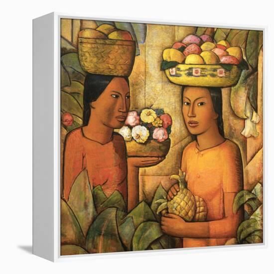 Mujeres Con Frutas-Alfredo Ramos Martinez-Framed Stretched Canvas