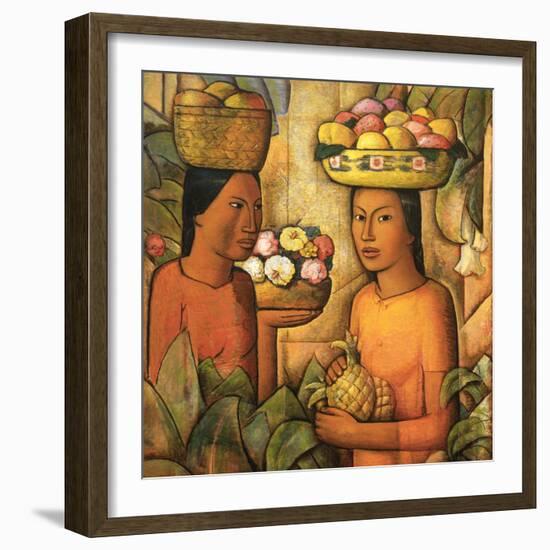 Mujeres Con Frutas-Alfredo Ramos Martinez-Framed Premium Giclee Print