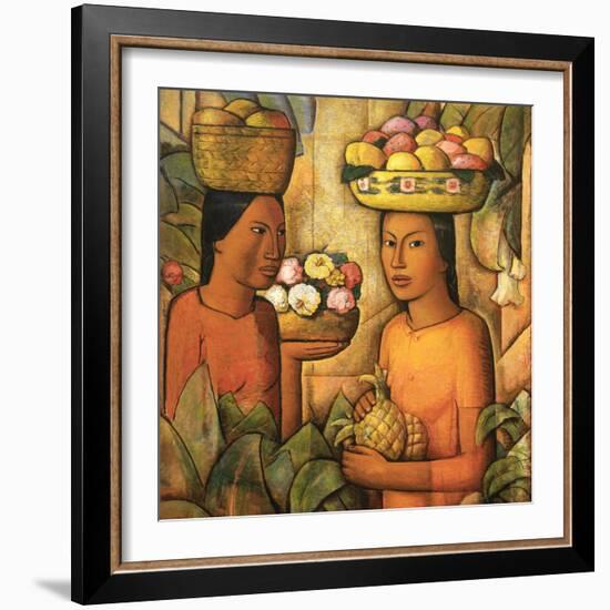 Mujeres Con Frutas-Alfredo Ramos Martinez-Framed Premium Giclee Print