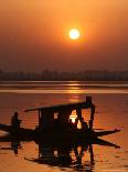 Kashmiri Women Row their Shikara in Dal lake in Srinagar, India-Mukhtar Khan-Photographic Print