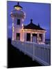 Mukilteo Lighthouse with Christmas Lights, Washington, USA-null-Mounted Photographic Print