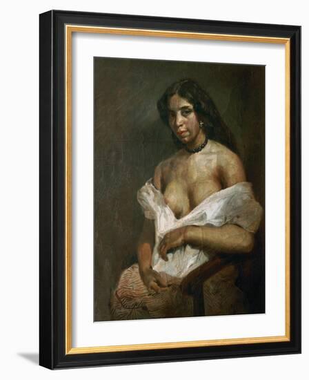 Mulatto Woman-Eugene Delacroix-Framed Giclee Print