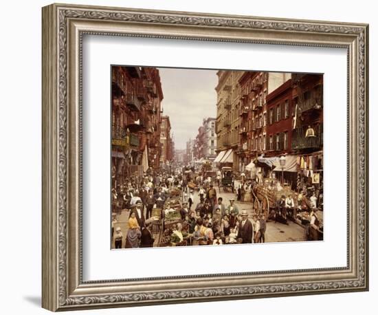 Mulberry Street, Manhattan, C.1900-null-Framed Giclee Print