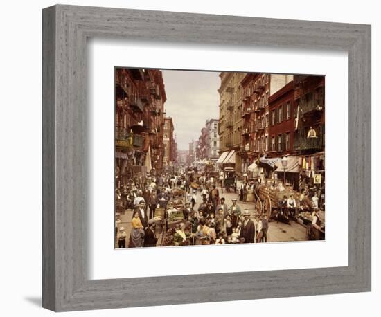 Mulberry Street, Manhattan, C.1900-null-Framed Giclee Print