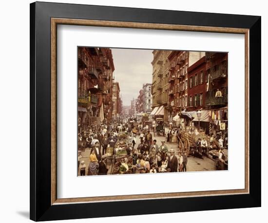 Mulberry Street, Manhattan, C.1900-null-Framed Giclee Print