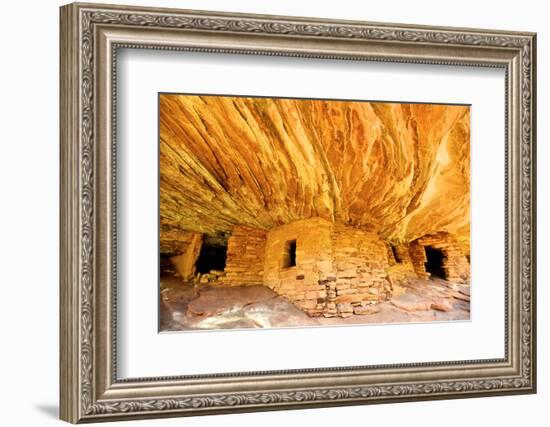 Mule Canyons House on Fire Ruin, Anasazi Ruins, Cedar Mesa, Utah-Richard Wright-Framed Photographic Print