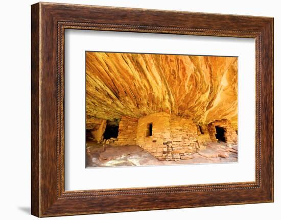 Mule Canyons House on Fire Ruin, Anasazi Ruins, Cedar Mesa, Utah-Richard Wright-Framed Photographic Print