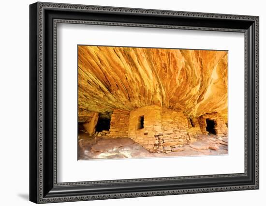 Mule Canyons House on Fire Ruin, Anasazi Ruins, Cedar Mesa, Utah-Richard Wright-Framed Photographic Print