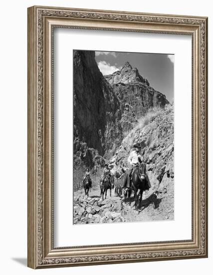 Mule Riders on Kaibab Trail-Philip Gendreau-Framed Photographic Print