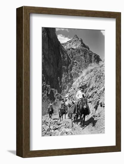 Mule Riders on Kaibab Trail-Philip Gendreau-Framed Photographic Print