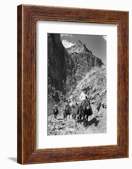 Mule Riders on Kaibab Trail-Philip Gendreau-Framed Photographic Print