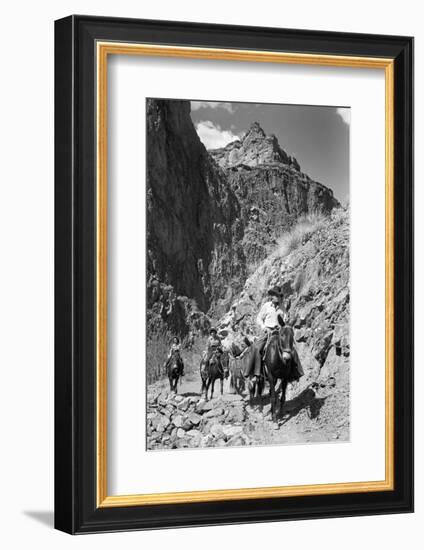 Mule Riders on Kaibab Trail-Philip Gendreau-Framed Photographic Print