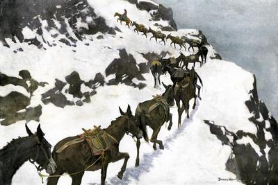 Mule Train Going to the Silver Mines of Colorado' Giclee Print | Art.com