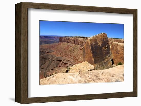 Muley Point, Highway 261, Utah. Cube Fracture Rock Formation-Richard Wright-Framed Photographic Print