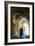 Mullah hurrying down typical vaulted alleyway, Yazd, Iran, Middle East-James Strachan-Framed Photographic Print