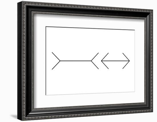 Muller-Lyer Illusion-Science Photo Library-Framed Premium Photographic Print