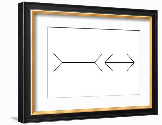 Muller-Lyer Illusion-Science Photo Library-Framed Premium Photographic Print