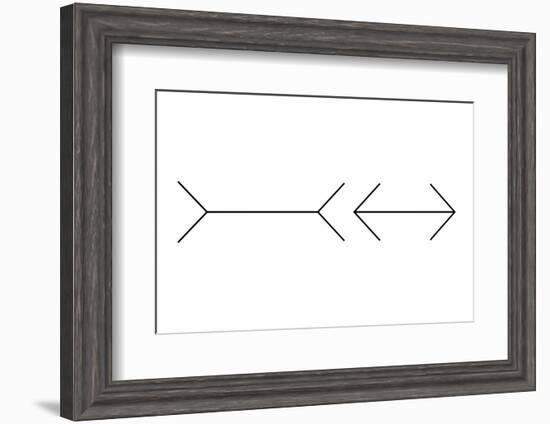 Muller-Lyer Illusion-Science Photo Library-Framed Photographic Print