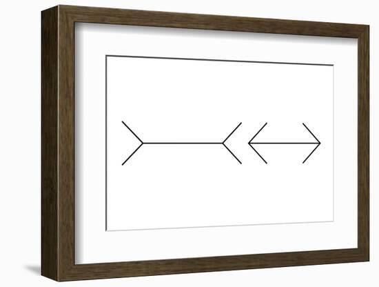 Muller-Lyer Illusion-Science Photo Library-Framed Photographic Print