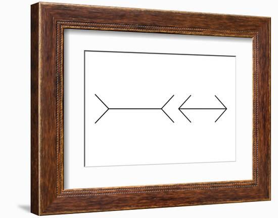 Muller-Lyer Illusion-Science Photo Library-Framed Photographic Print