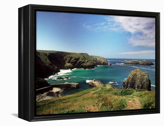 Mullion Cove in Cornwall-null-Framed Premier Image Canvas