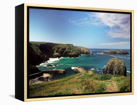 Mullion Cove in Cornwall-null-Framed Premier Image Canvas