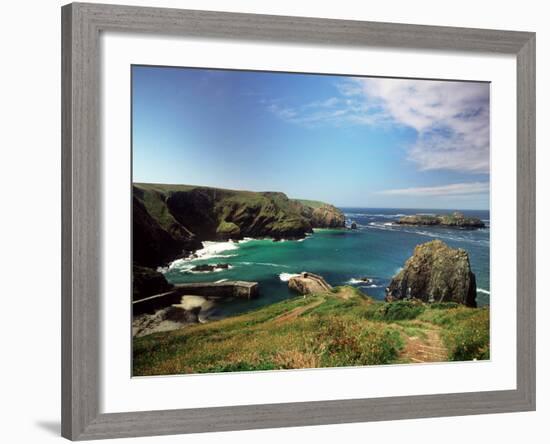 Mullion Cove in Cornwall-null-Framed Photographic Print