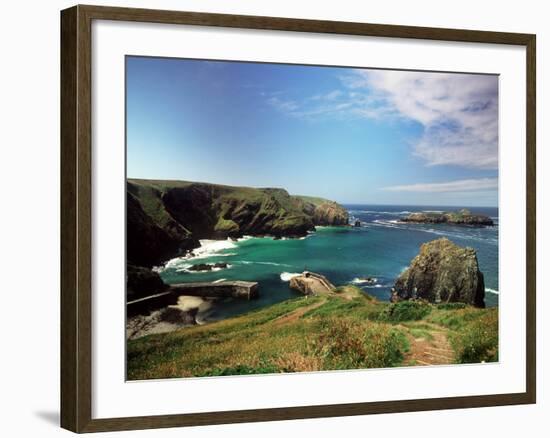 Mullion Cove in Cornwall-null-Framed Photographic Print