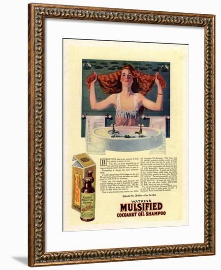 Mulsified Shampoo Hair, USA, 1917-null-Framed Giclee Print