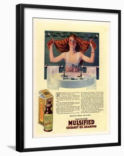 Mulsified Shampoo Hair, USA, 1917-null-Framed Giclee Print