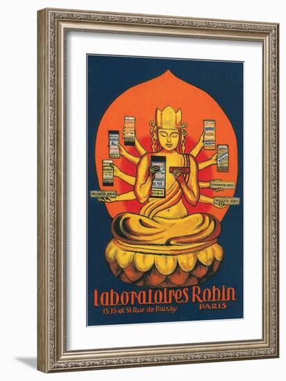 Multi-Armed Indian God-null-Framed Art Print