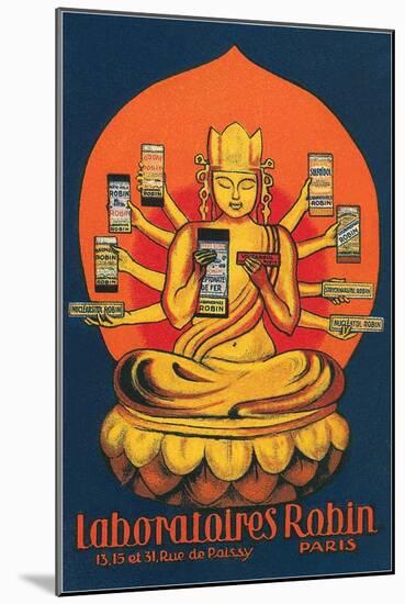 Multi-Armed Indian God-null-Mounted Art Print