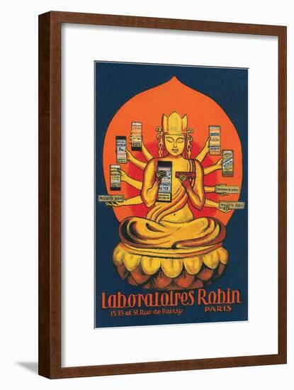 Multi-Armed Indian God-null-Framed Art Print
