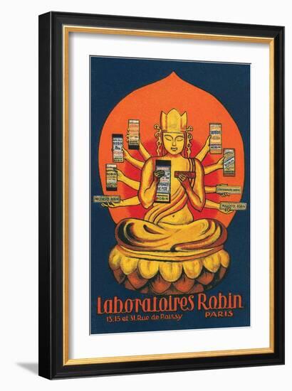 Multi-Armed Indian God-null-Framed Art Print