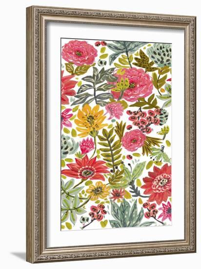 Multi Bloom Floral II-Karen Fields-Framed Art Print