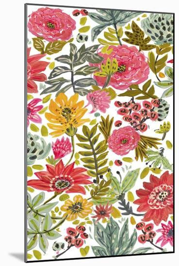 Multi Bloom Floral II-Karen Fields-Mounted Art Print