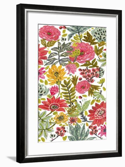 Multi Bloom Floral II-Karen Fields-Framed Art Print