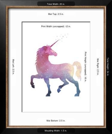 Multi Color Unicorn Art Print Peach Gold Art Com