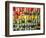 Multi-colored thread in high school sewing class-null-Framed Photographic Print