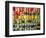 Multi-colored thread in high school sewing class-null-Framed Photographic Print