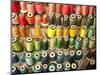 Multi-colored thread in high school sewing class-null-Mounted Photographic Print