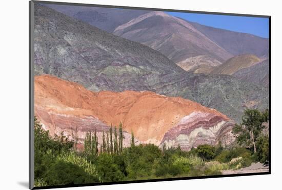 Multi Coloured Mountains, Humahuaca, Province of Jujuy, Argentina-Peter Groenendijk-Mounted Photographic Print