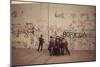 Multi-Ethnic Group of Boys Smile Near Graffiti Covered Wall, the Bronx, 1975-null-Mounted Photo