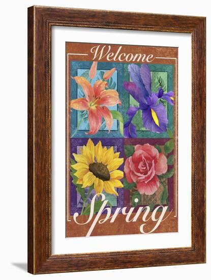 Multi Flower-Fiona Stokes-Gilbert-Framed Giclee Print