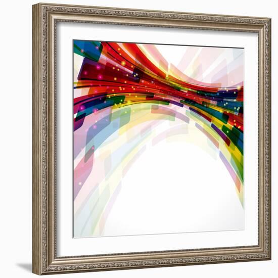 Multicolor Abstract Bright Background. Elements For Design-OlgaYakovenko-Framed Art Print